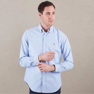 Ralph Lauren Blue Yarmouth Oxford Button Up XL 17.5